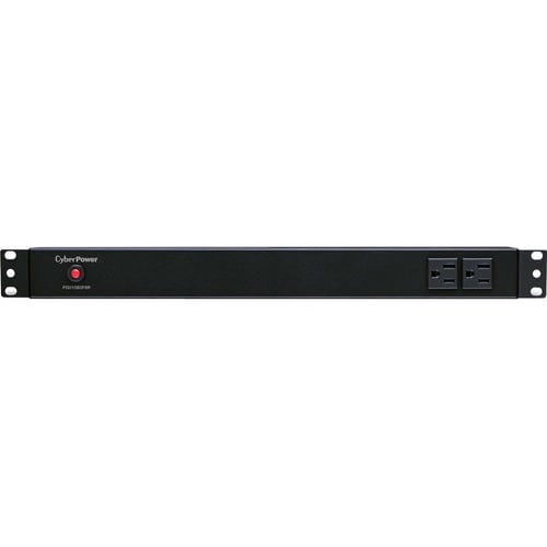 CyberPower PDU15B2F8R 100 - 125 VAC 15A Basic PDU - 10 Outlets, 15 ft, NEMA 5-15P, Horizontal, 1U, Lifetime Warranty