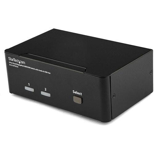 2 PORT DUAL DISPLAYPORT USB KVM SWITCH W/ AUDIO & USB HUB        IN