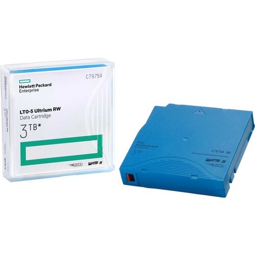 Cartouche de données HPE LTO-5 - Reinscriptible1 Pack - Bleu clair - 1,50 To (Natif) / 3 To (compressé) - 846 m Longueur d