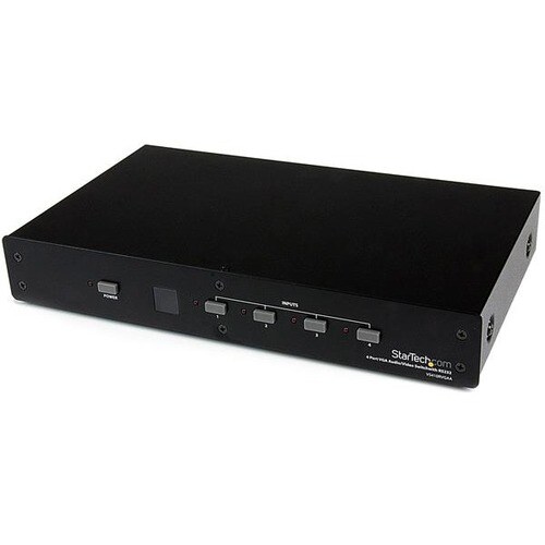 StarTech.com 4 Port VGA Video Audio Switch with RS232 control - 1920 x 1200 - WUXGA - 1080p - 4 Input Device - 1 Display