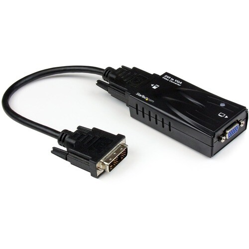 StarTech.com High Resolution Video DVI to VGA Converter - Cable for Monitor, Projector - First End: 1 x 19-pin DVI-D Digit