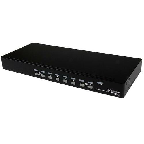 StarTech.com 8 Port 1U Rackmount USB PS/2 KVM Switch with OSD - Control up to 8 USB or PS/2-connected computers from one k