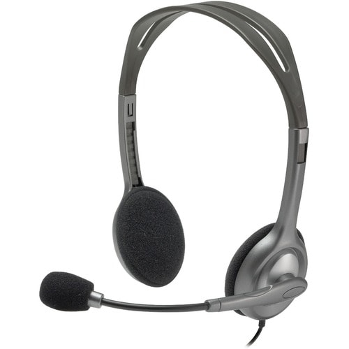 Logitech H110 Kabel Kopfbügel Stereo Headset - Schwarz, Silber - Binaural - Halboffen - 20 Hz bis 20 kHz Frequenzgang - 18