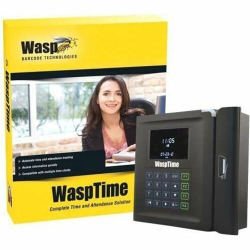 Wasp WaspTime Enterprise RFID Solution with PC time clock - Box Pack - Unlimited Administrators, Unlimited Employees - HR 