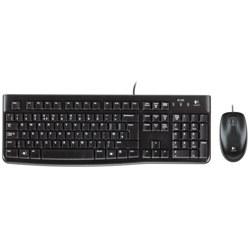 Logitech MK120 Teclado e rato - Espanhol - USB Cabo Teclado - USB Cabo Rato - Ótico - Simétrico