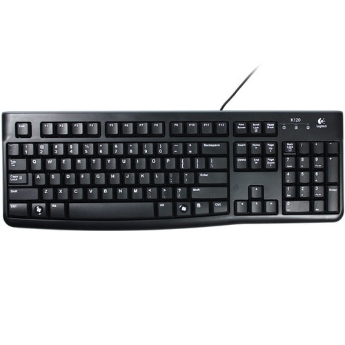 Logitech K120 Keyboard - Cable Connectivity - USB Interface - Hungarian - QWERTZ Layout - Black - USB Interface - Hungaria