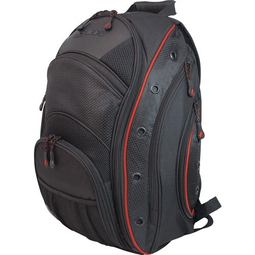 Mobile Edge EVO Laptop Backpack - Black / Red - Backpack - Shoulder Strap - 16" to 17" Screen Support - Ballistic Nylon - 