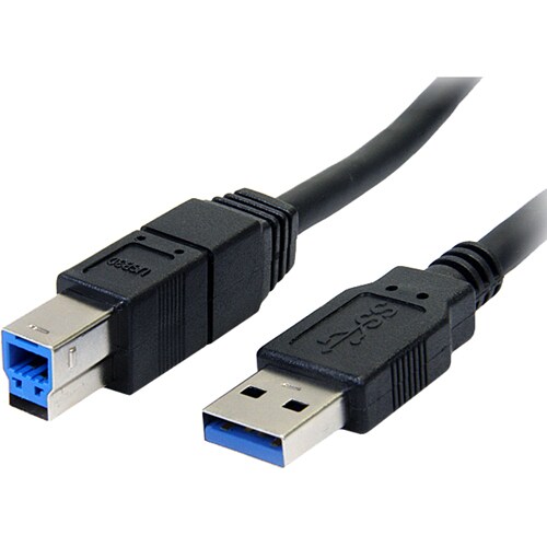StarTech.com 3 ft Black SuperSpeed USB 3.0 Cable A to B - M/M - Type A Male USB - Type B Male USB - 3ft - Black