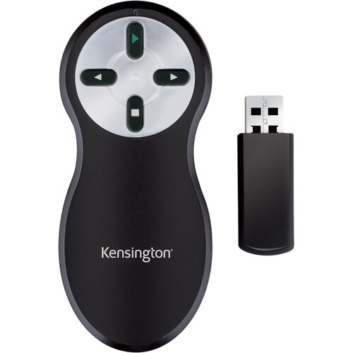 Kensington 33373 Presentation Pointer - Radio Frequency - USB - 4 Button(s) - Black - Wireless - 20 m - 2.40 GHz