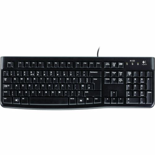 Logitech K120 Keyboard - Cable Connectivity - USB Interface - Spanish - USB Interface - Spanish