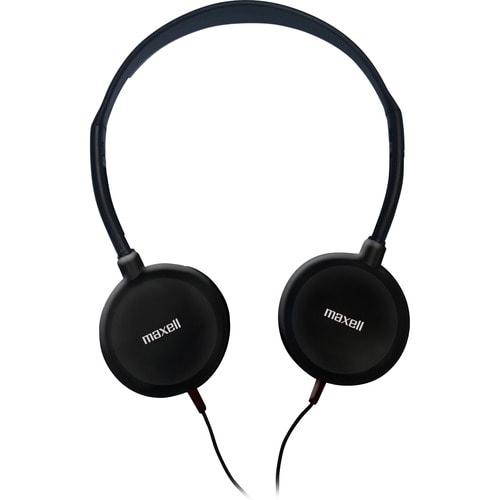 Maxell Lightweight Stereo Headphones - Stereo - Silver, Black - Mini-phone (3.5mm) - Wired - 32 Ohm - 20 Hz 20 kHz - Nicke