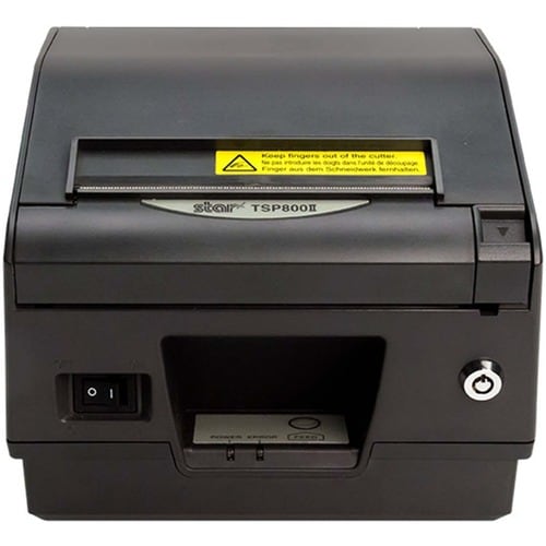 Star Micronics TSP800II Thermal Printer, USB, Paper Lock - Cutter, External Power Supply Included, Gray