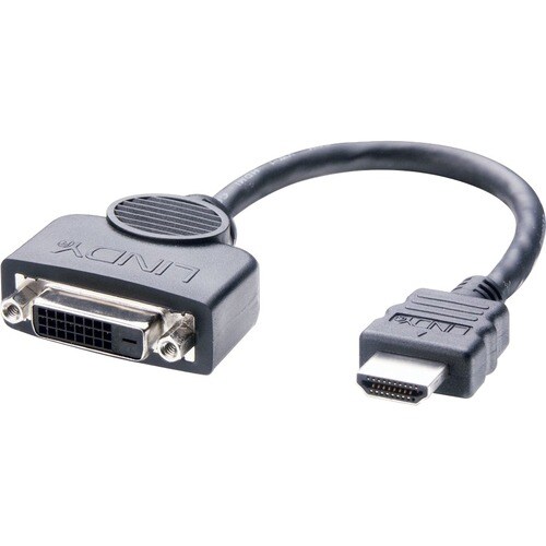 LINDY 41227 20 cm DVI/HDMI Videokabel - Zweiter Anschluss: 1 x DVI-D Digital Video - Female