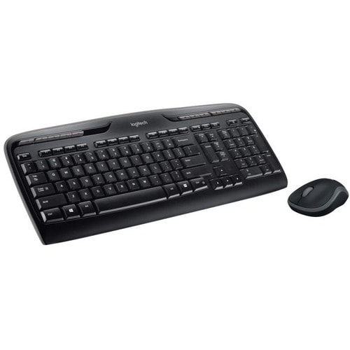 Logitech Wireless Desktop MK320 Keyboard and Mouse - USB Wireless RF Keyboard - French - USB Wireless RF Mouse - 3 Button 