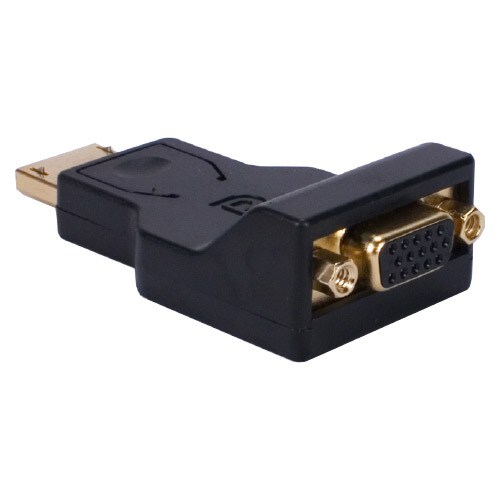 QVS DisplayPort Male to VGA Female Digital Video Adaptor - 1 x 20-pin DisplayPort DisplayPort 1.1a Digital Audio/Video Mal