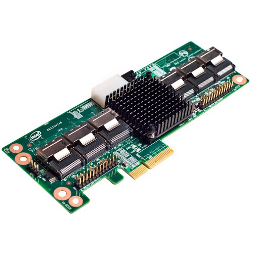 Intel RES2SV240 24-port SAS Controller Expander - Serial ATA/600 - PCI Express x4 - Low-profile - Plug-in Card - RAID Supp