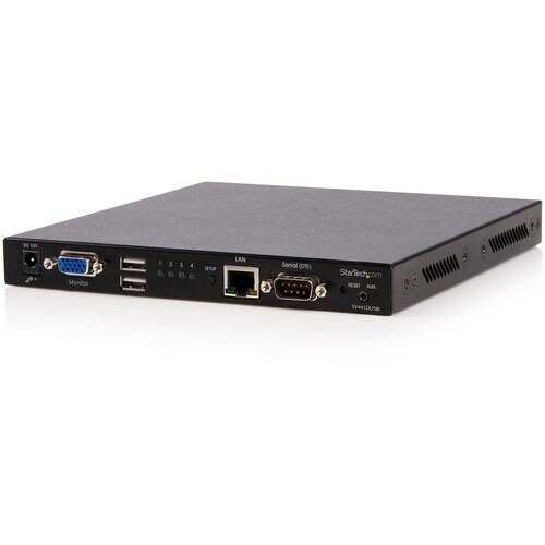 StarTech.com 4 Port USB VGA IP KVM Switch with Virtual Media - 4 Computer(s) - SVGA - 1920 x 1440 - 1 x Network (RJ-45) - 