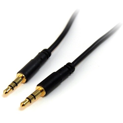 StarTech 15 ft Slim 3.5mm Stereo Audio Cable - M/M - Easily connect an iPod or other MP3 player to your stereo