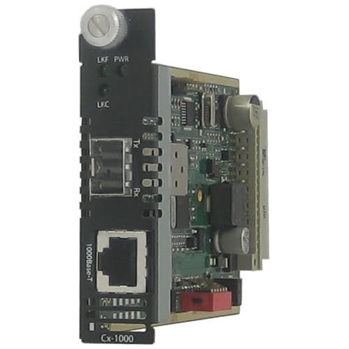 Perle CM-1110-SFP Gigabit Ethernet Managed Media Converter - 1 x Network (RJ-45) - 10/100/1000Base-T - 1 x SFP Slots - Int
