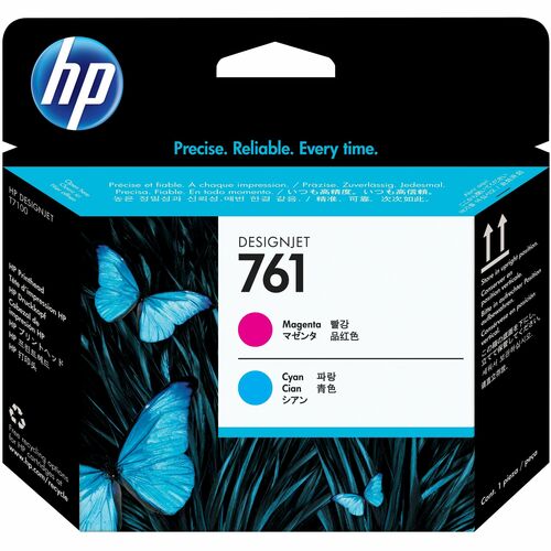 Testina di stampa Originale HP 761 (CH646A) Ad inchiostro - Ciano, Ciano - Confezione singola - 1 Unità - Ad inchiostro - 