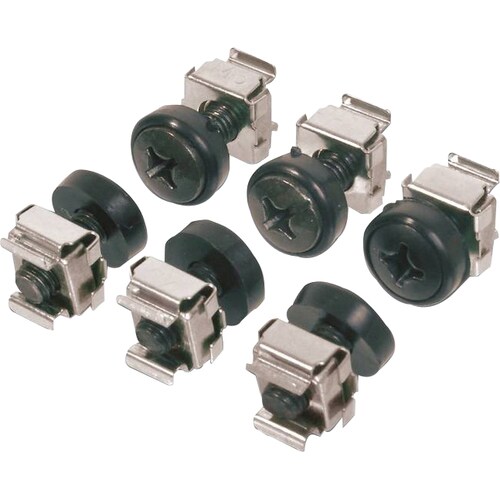 Digitus DN-19 SET Mutter/Schraube/Unterlegscheibe - Käfigmutter, Flachscheibe - 17 mm - Stahl - Schwarz - 50 / Set
