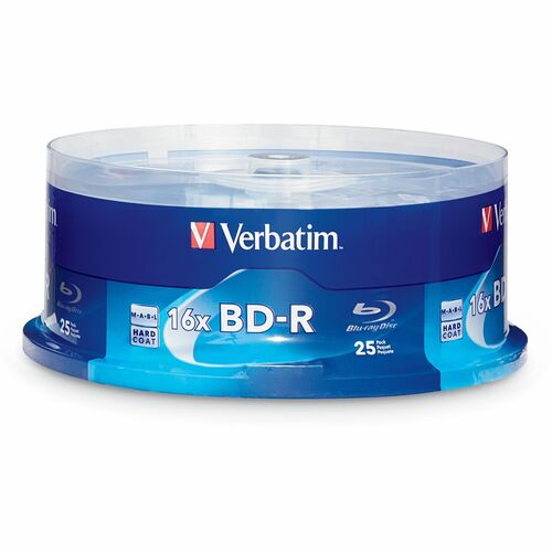 Verbatim 97457 Blu-ray Recordable Media - BD-R - 16x - 25 GB - 25 / Pack - 120mm