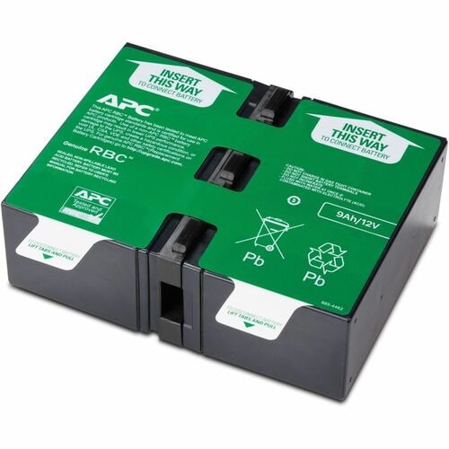 APC by Schneider Electric APCRBC124 UPS Replacement Battery Cartridge # 124 - Lead Acid - Hot Swappable - 3 Year Minimum B