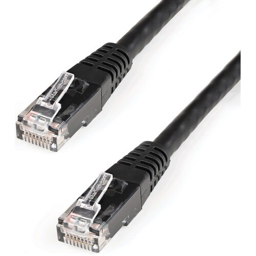 StarTech.com 1ft CAT6 Ethernet Cable - Black Molded Gigabit - 100W PoE UTP 650MHz - Category 6 Patch Cord UL Certified Wir