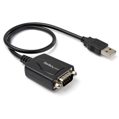 StarTech.com Câble Adaptateur de 30 cm USB vers Série DB9 RS232 - Mémorisation de Port COM - Noir