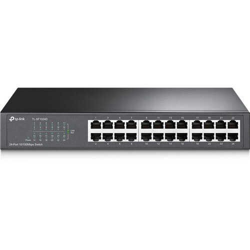 TP-Link TL-SF1024D 24 Ports Ethernet Switch - Fast Ethernet - 10/100Base-TX - 2 Layer Supported - Twisted Pair - Desktop, 