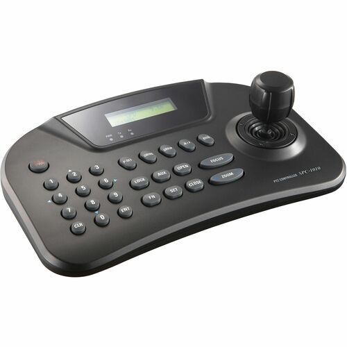 Hanwha Techwin PTZ Control Keyboard - 255 Controllable Cameras - Zoom, Tilt, Pan Control - 3D Joystick - DC Power In LCD S