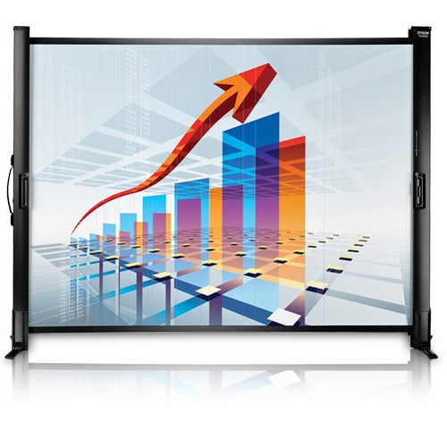 Epson ES1000 50" Manual Projection Screen - Front Projection - 4:3, 16:9 - Matte White - 34.5" x 45.4"