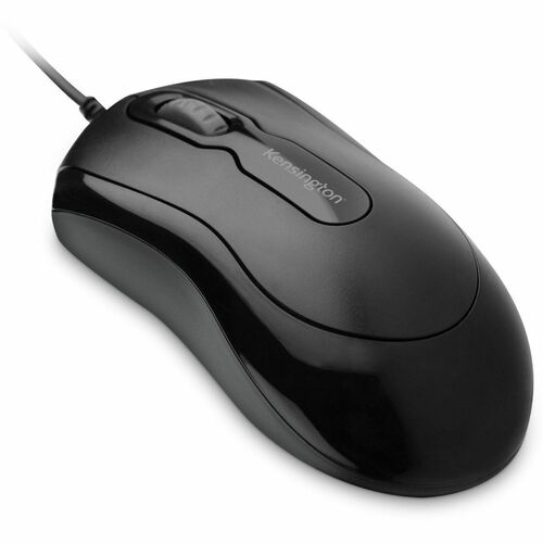 Kensington 72356 Mouse - USB - Optical - Black - Cable - 800 dpi - Scroll Wheel - Symmetrical