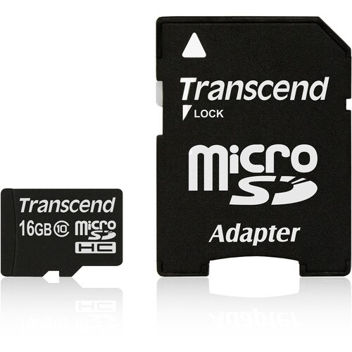 Transcend TS16GUSDHC10 16 GB Class 10 microSDHC - Lifetime Warranty