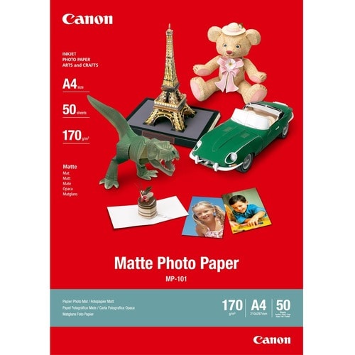 Canon MP-101 Inkjet Photo Paper - Matte Clear - 93 Brightness - 170 g/m² Grammage - Matte - 50 / Pack