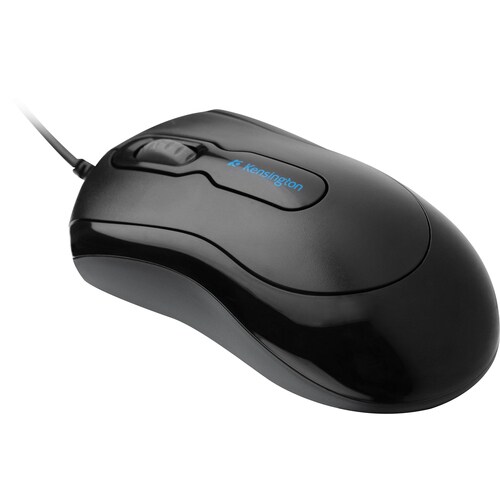 Kensington Mouse - USB - Optical - Black - 1 - Cable - 800 dpi - Scroll Wheel - Symmetrical