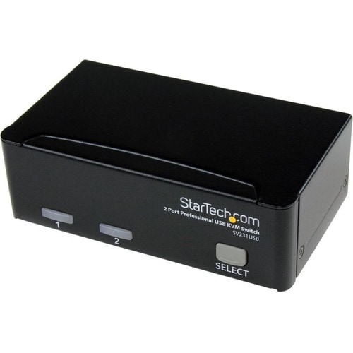 StarTech.com Commutateur KVM 2 Ports VGA USB - Switch KVM - 1920x1440 - 2 Ordinateur(s) - VGA, SVGA - 1920 x 1440 - 1U