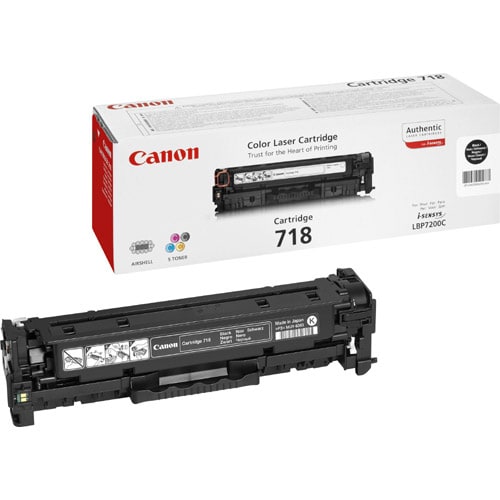 Canon 718 Original Laser Toner Cartridge - Black - 2 Pack - 4000 Pages