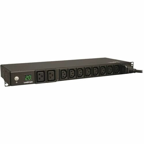 Eaton Tripp Lite Series 3.7kW Single-Phase Local Metered PDU, 208/230V (8 C13 & 2 C19), C20 / L6-20P Adapter, 12 ft. (3.66