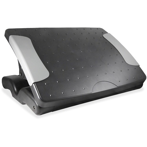 Kantek Height Adjustable Footrest - Black - 1 Each