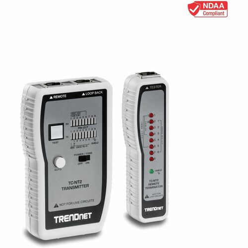TRENDnet TC-NT2 Cable Analyzer - Short Circuit Testing - TAA Compliant - Upto 0.30 km Lenght Measurement