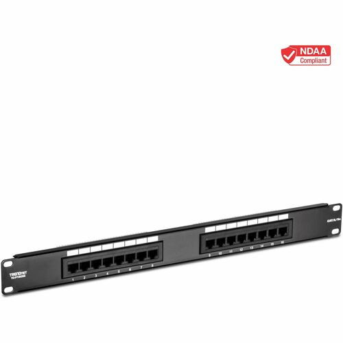 TRENDnet 16 Port(s) Network Patch Panel - 16 x RJ-45