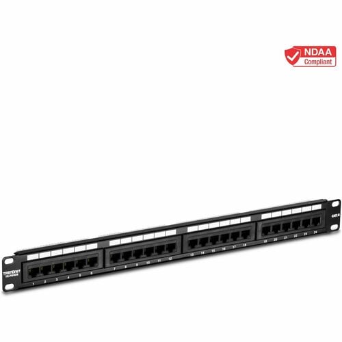 TRENDnet TC-P24C6 24 Port(s) Network Patch Panel - 24 x RJ-45 - 24 x RJ-11 - 19" Wide