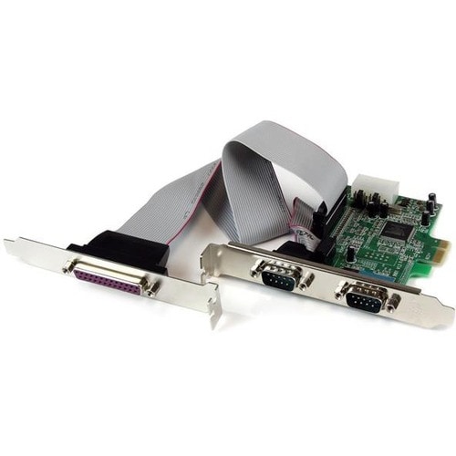 StarTech.com 2S1P Native PCI Express Parallel Serial Combo Card with 16550 UART - PCIe 2x Serial 1x Parallel RS232 Adapter