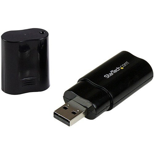 StarTech.com USB Stereo Audio Adapter External Sound Card - 1 x Type A USB 2.0 USB Male - 1 x Mini-phone Audio In Female, 