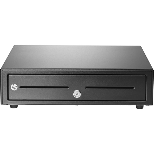 HP Standard Duty Cash Drawer - 2 Media Slot - 3 Lock Position - Printer Driven - Steel - Black