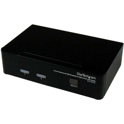 StarTech.com Commutateur KVM 2 Ports DisplayPort, USB et Audio - Switch KVM - 2560x1600 - 2 Ordinateur(s) - 1 Utilisateur(