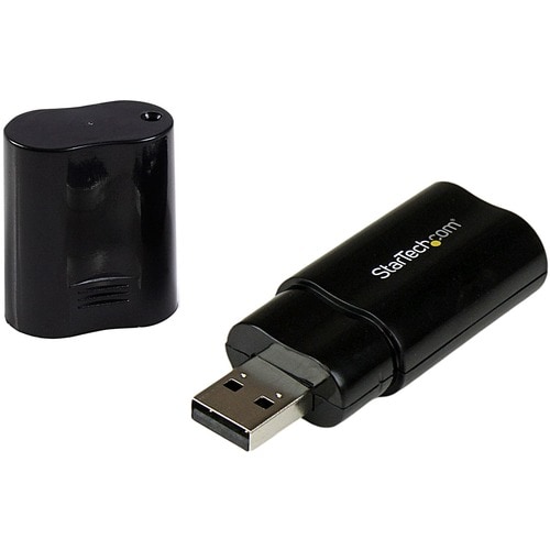StarTech.com Scheda Audio Esterna Stereo USB 2.0 - Adattatore esterno scheda audio Stereo USB 2.0 a 3,5 mm Jack audio - Nero