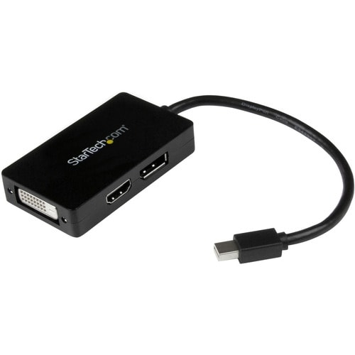 StarTech.com Travel A/V adapter - 3-in-1 Mini DisplayPort to DisplayPort DVI or HDMI converter - for Monitor - 5.91 - 1 x 