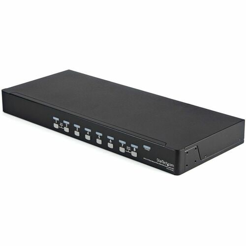 StarTech.com 8 Port 1U Rackmount USB KVM Switch Kit with OSD and Cables - 8 Computer(s) - 1 Local User(s) - 1920 x 1440 - 